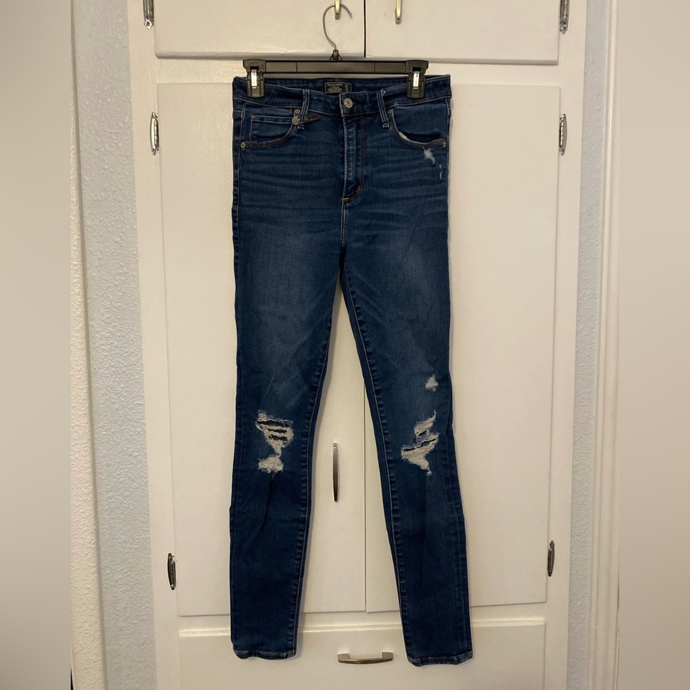 Abercrombie and fitch high rise super skinny jeans